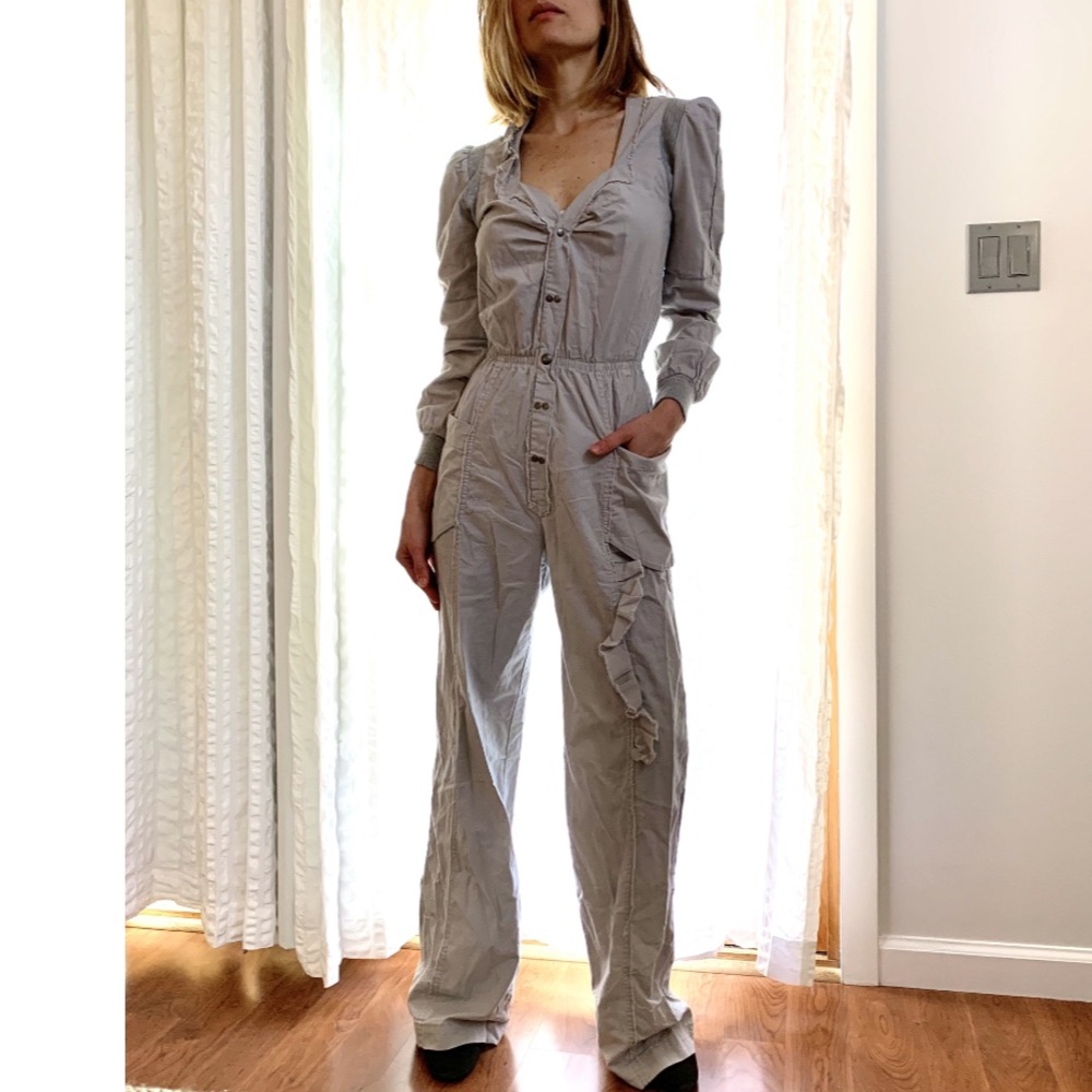 Vintage Grey Ant / Gray Jumpsuit  Coveralls XS SM